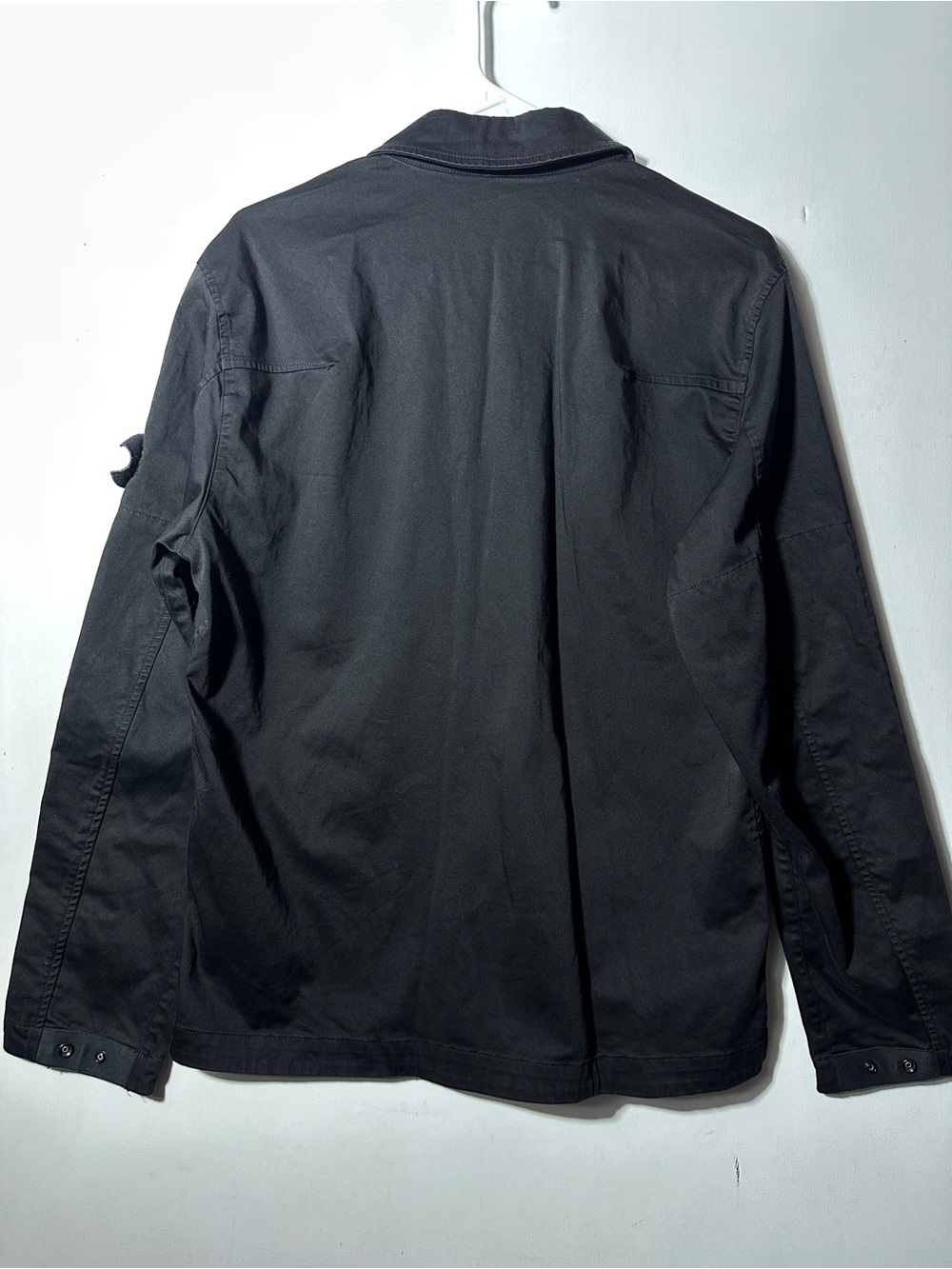 Stone Island Black Zip Front Overshirt with Compass Patch - Picture 5 of 5